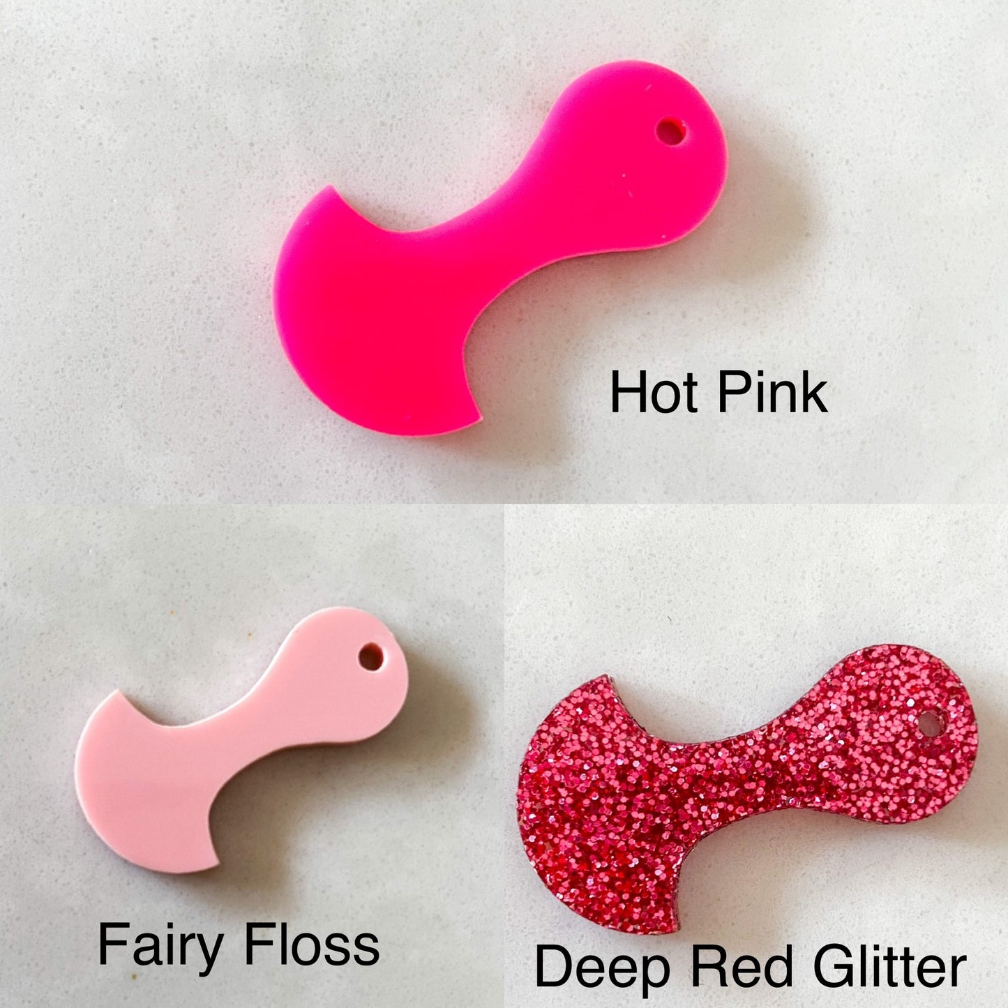 Glitter Trolley Token with Swivel Lobster Clasp