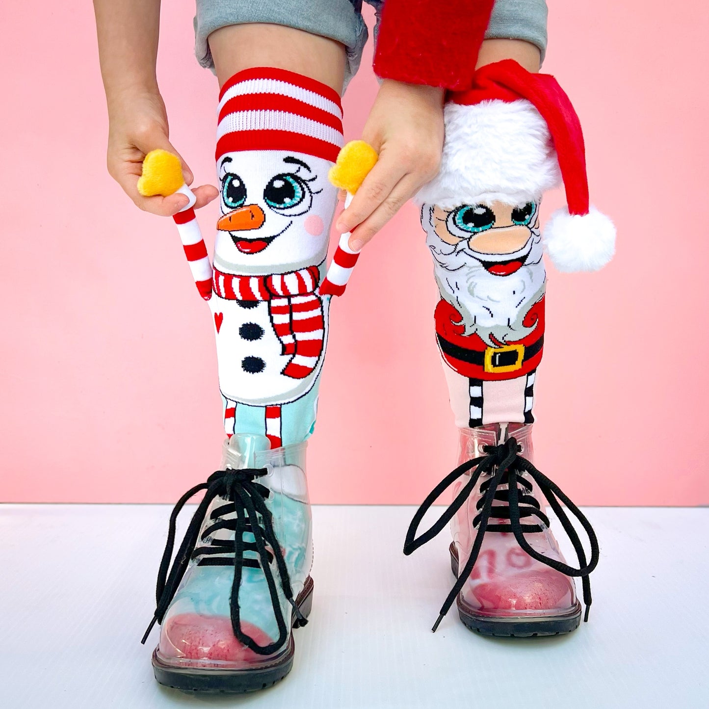 Santa and Snowman Socks