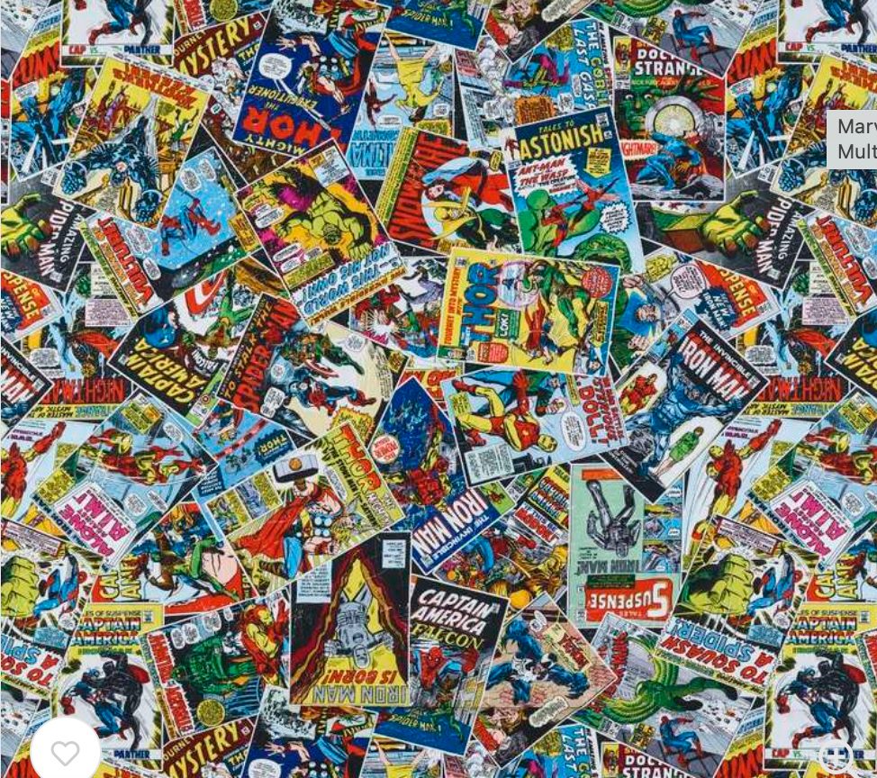 Marvel Comic Book Handmade Fabric Face Mask 100% Cotton Reusable with Filter Pocket For Adults & Children