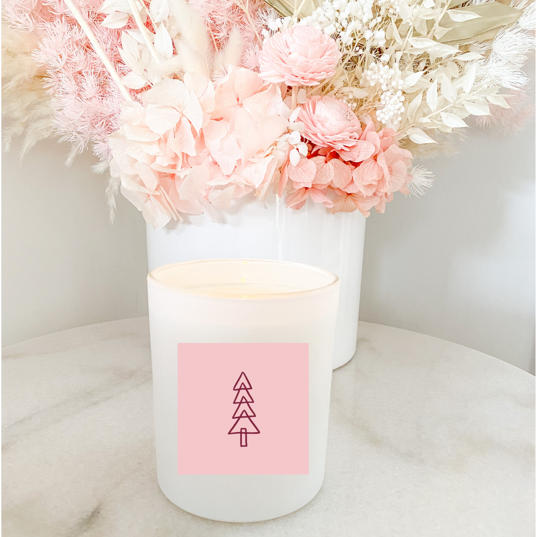 Hand poured 100% Natural Soy Christmas Candle | Christmas Tree | Medium Candle