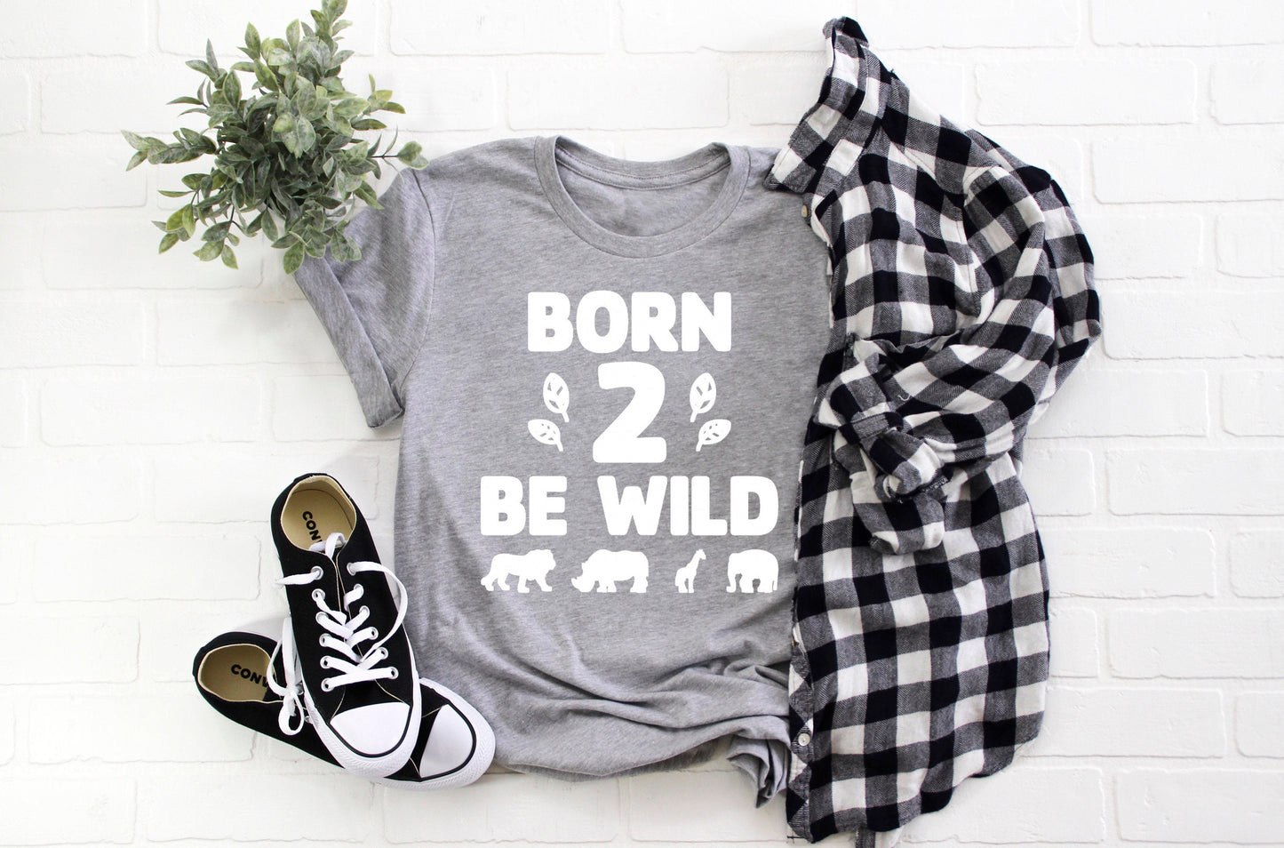 Kid's "Born 2 Be Wild" 2nd Birthday T-Shirt