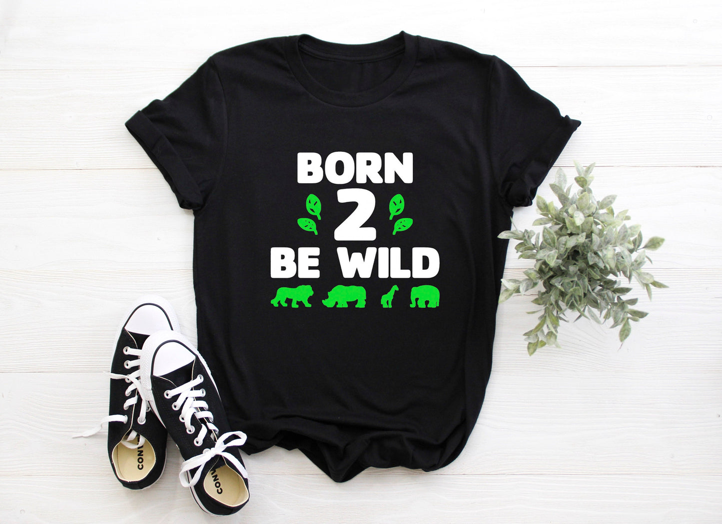 Kid's "Born 2 Be Wild" 2nd Birthday T-Shirt