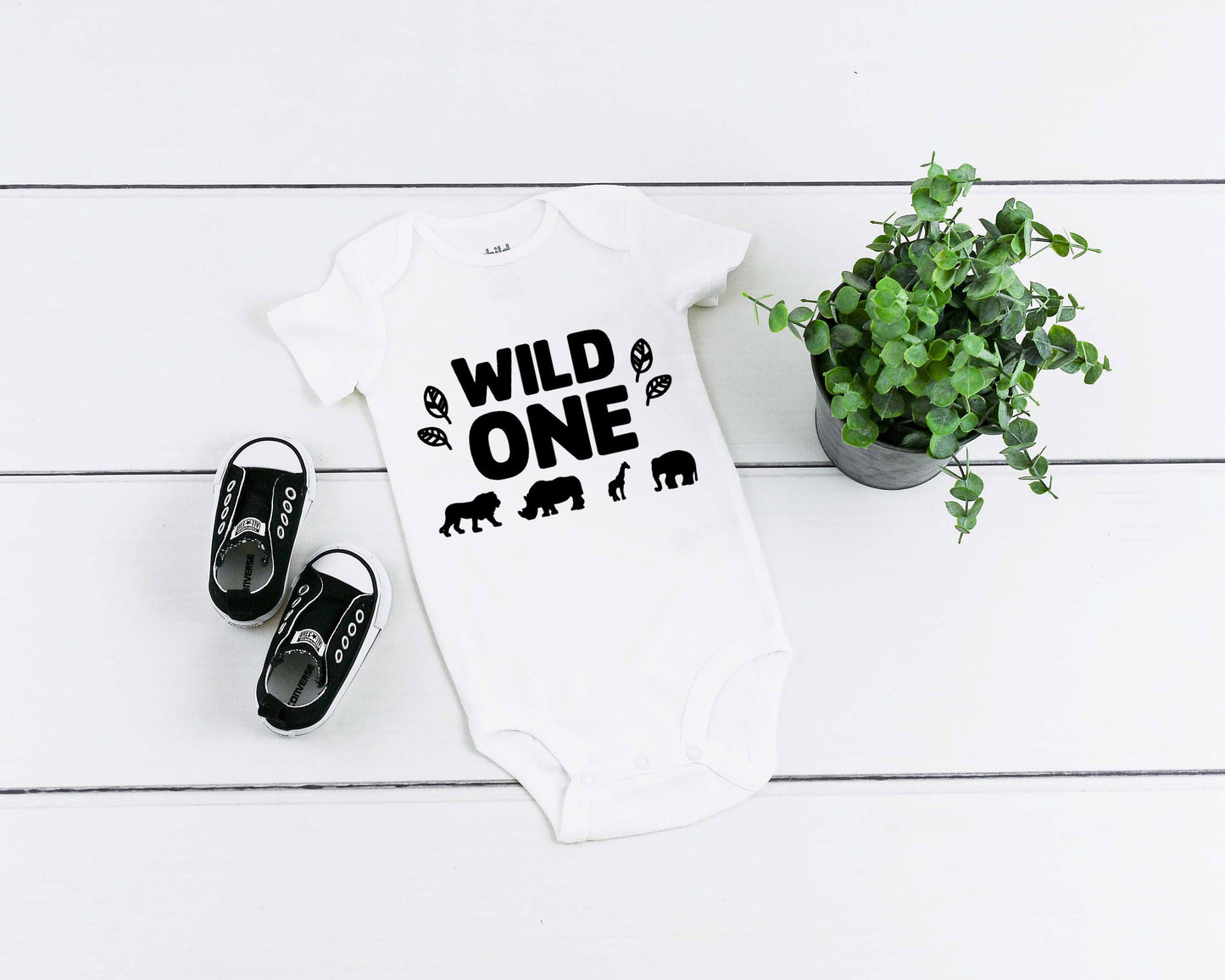 Baby First Birthday "Wild One" Romper/ T-Shirt
