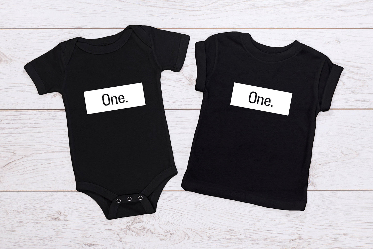 Kid's Modern Number Birthday T-Shirt/ Romper