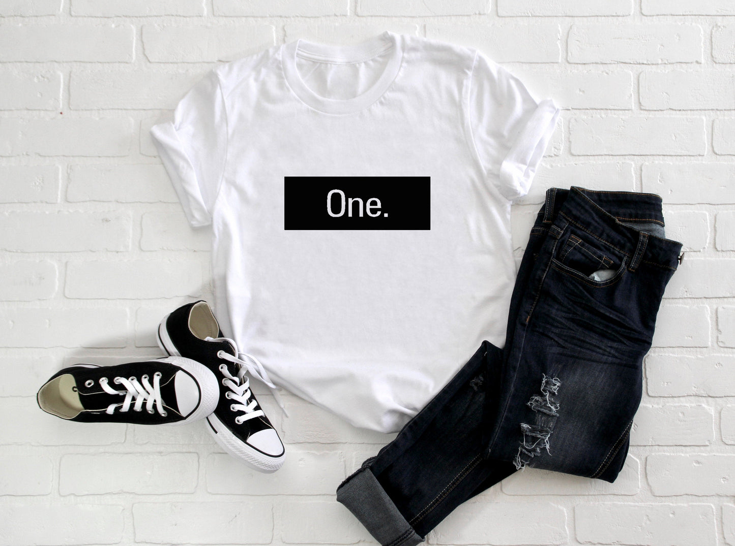 Kid's Modern Number Birthday T-Shirt/ Romper
