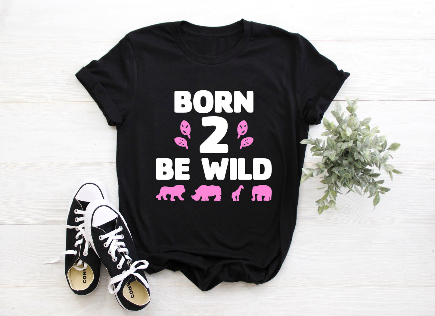 Kid's "Born 2 Be Wild" 2nd Birthday T-Shirt