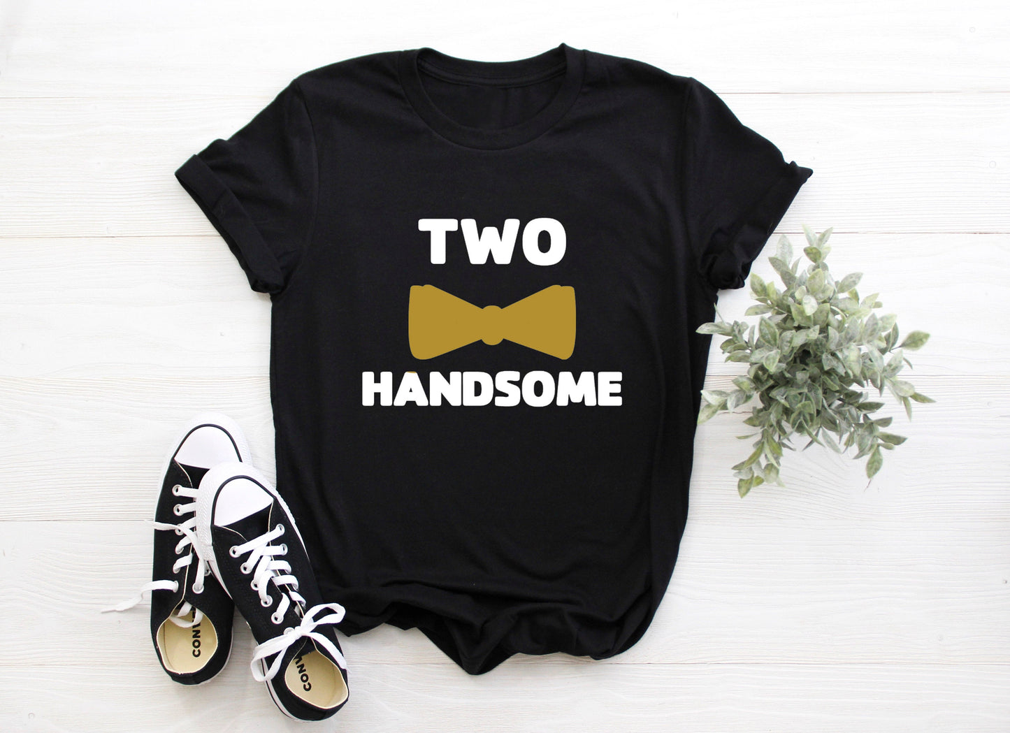 Kid's "Two Handsome" 2nd Birthday T-Shirt