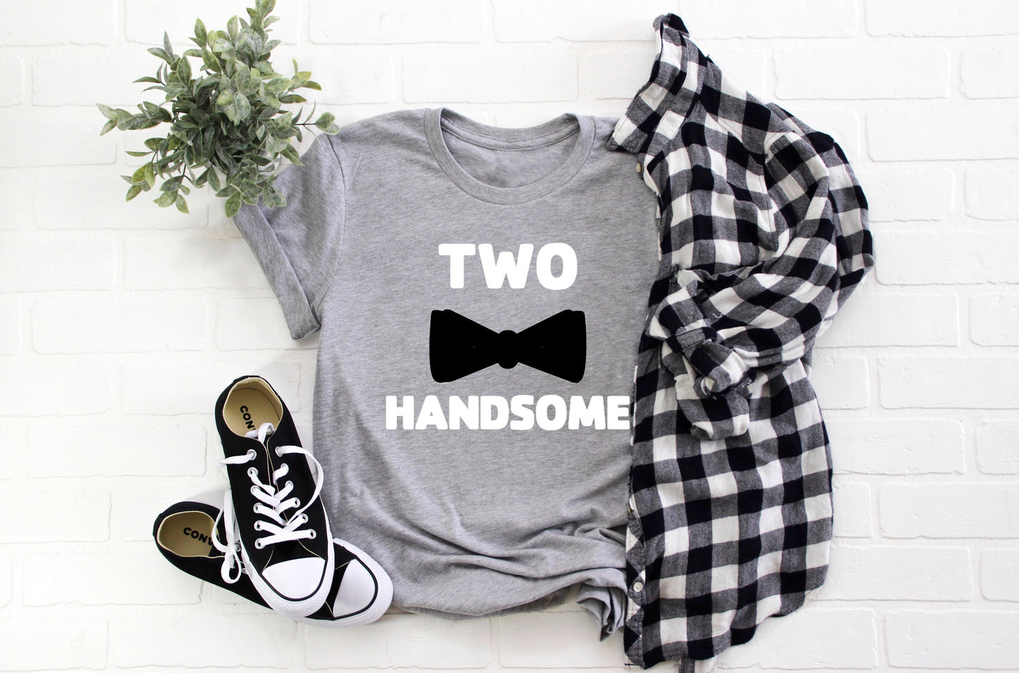 Kid's "Two Handsome" 2nd Birthday T-Shirt