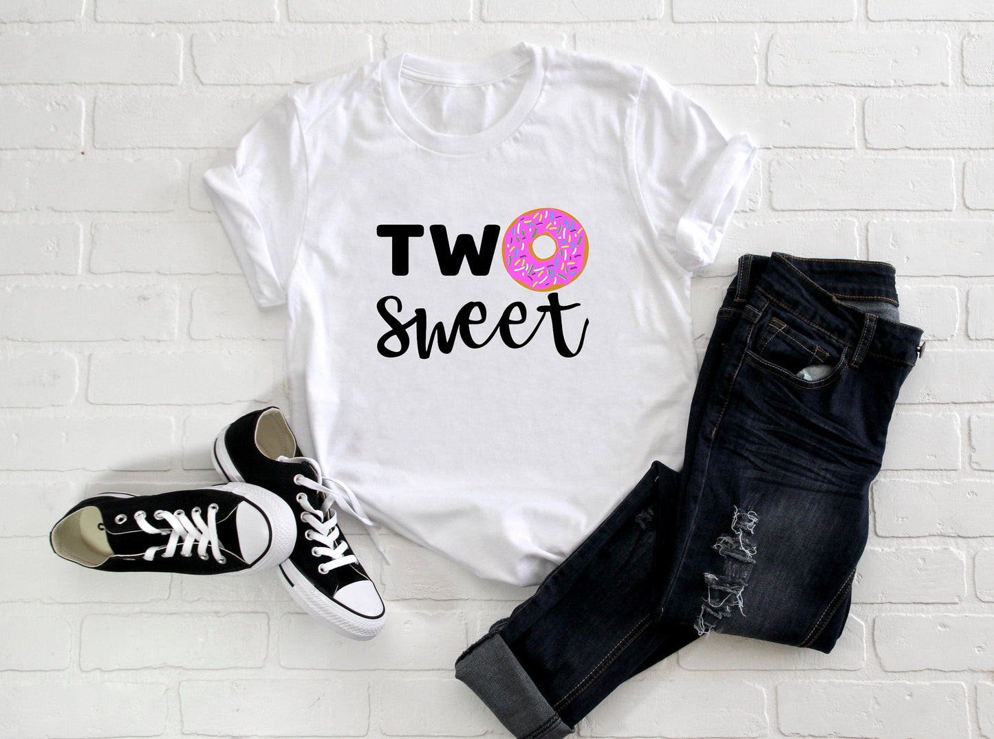 Kid's "Two Sweet" 2nd Birthday T-Shirt Donut