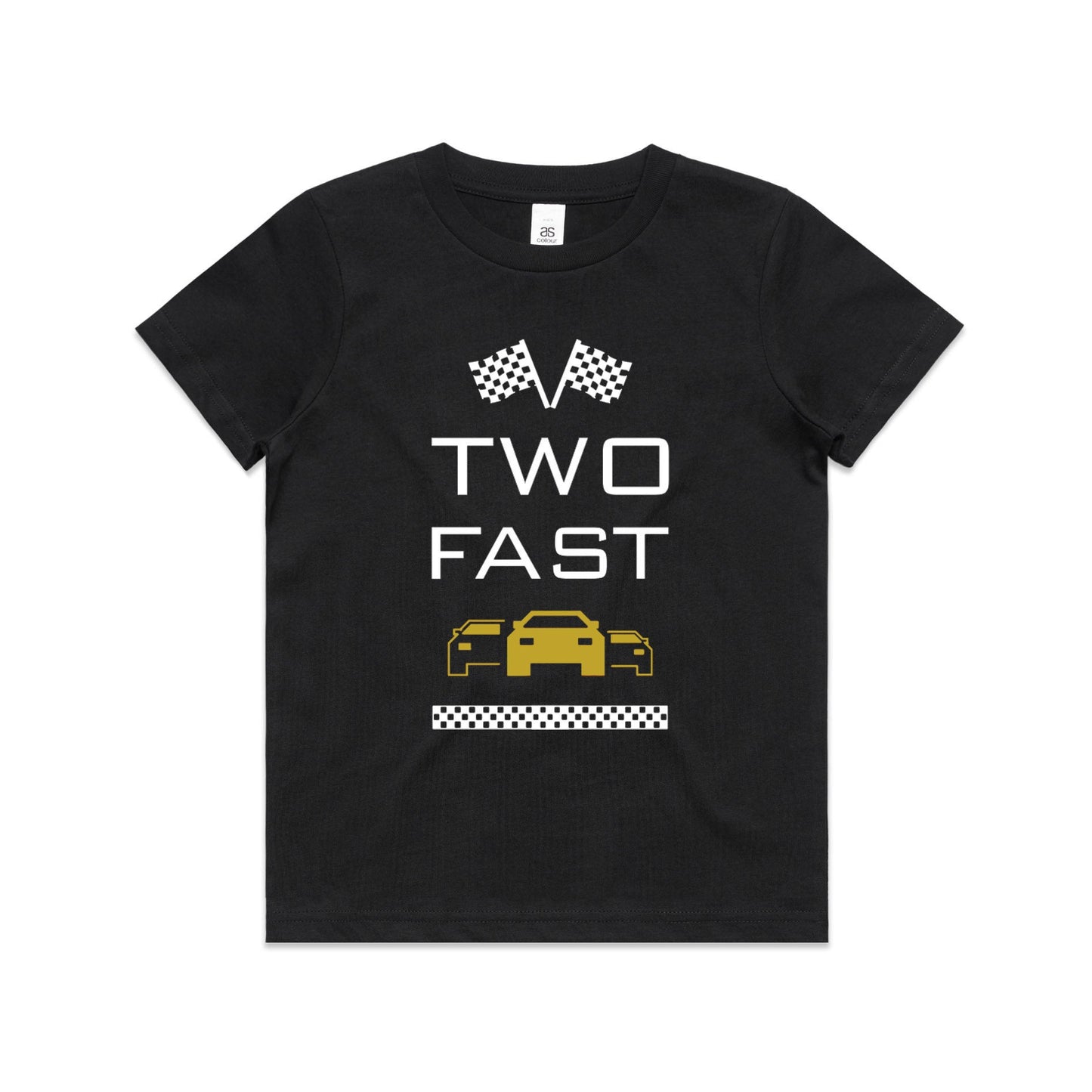 Kid's "Two Fast" 2nd Birthday T-Shirt Race Car T-Shirt