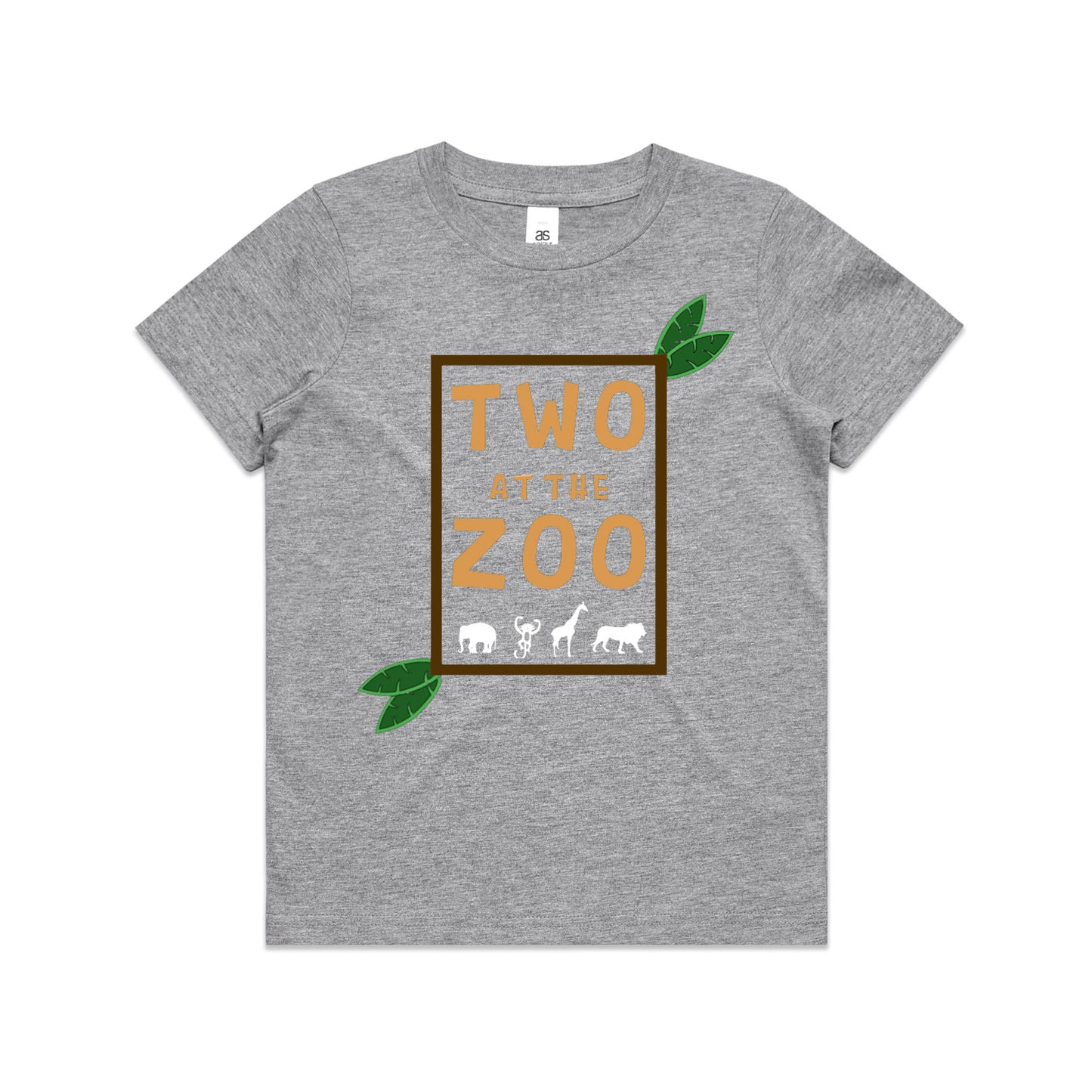 Kid's "Two At The Zoo" 2nd Birthday T-Shirt