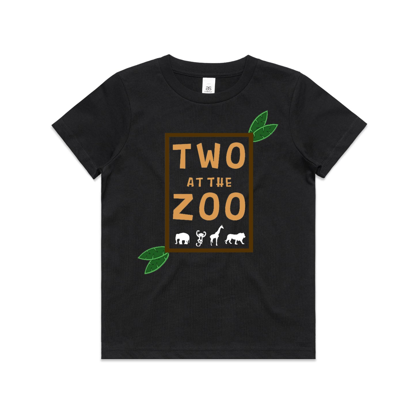 Kid's "Two At The Zoo" 2nd Birthday T-Shirt