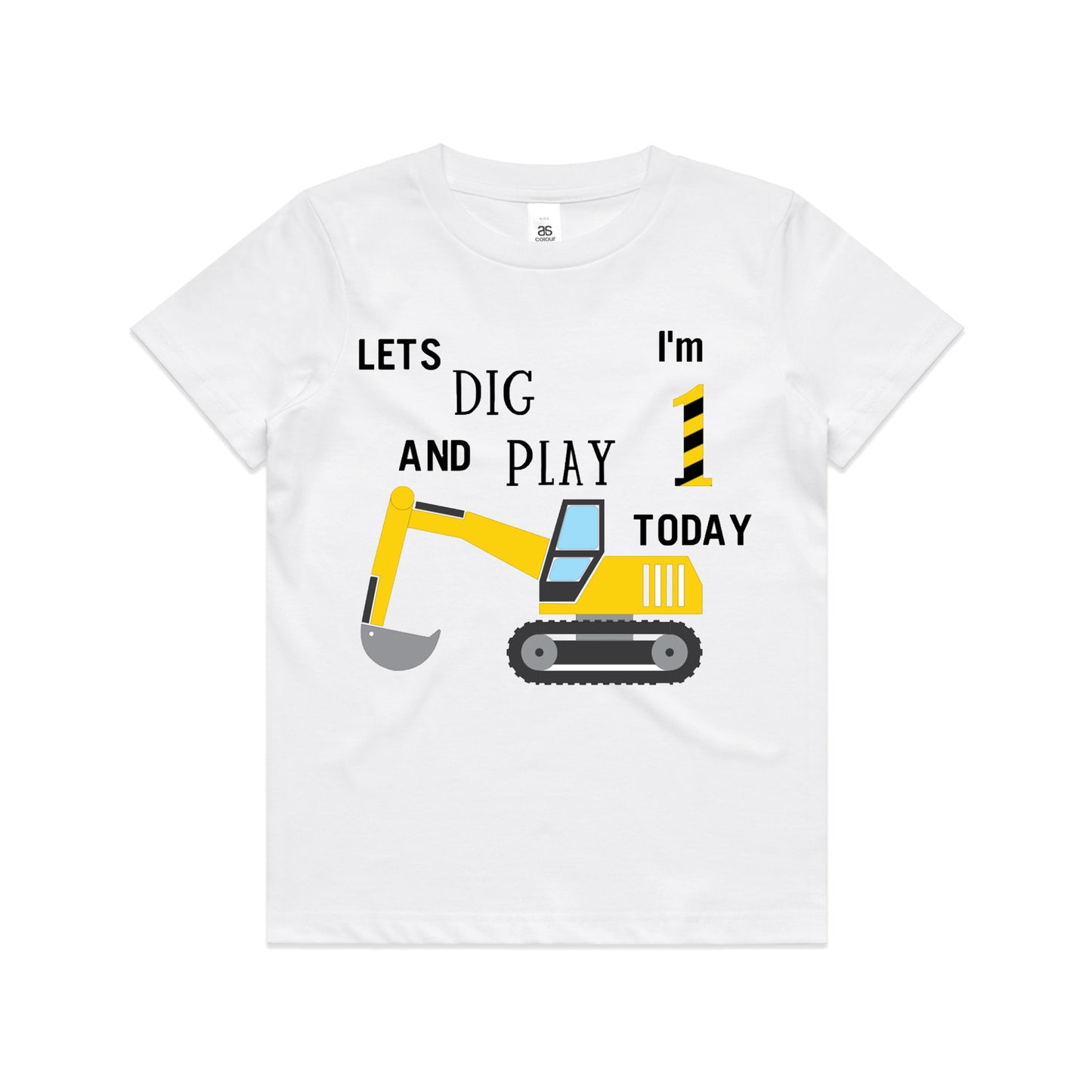 Baby Birthday Romper/ Kid's T-Shirt "Let's Dig and Play I'm (insert age) Today"