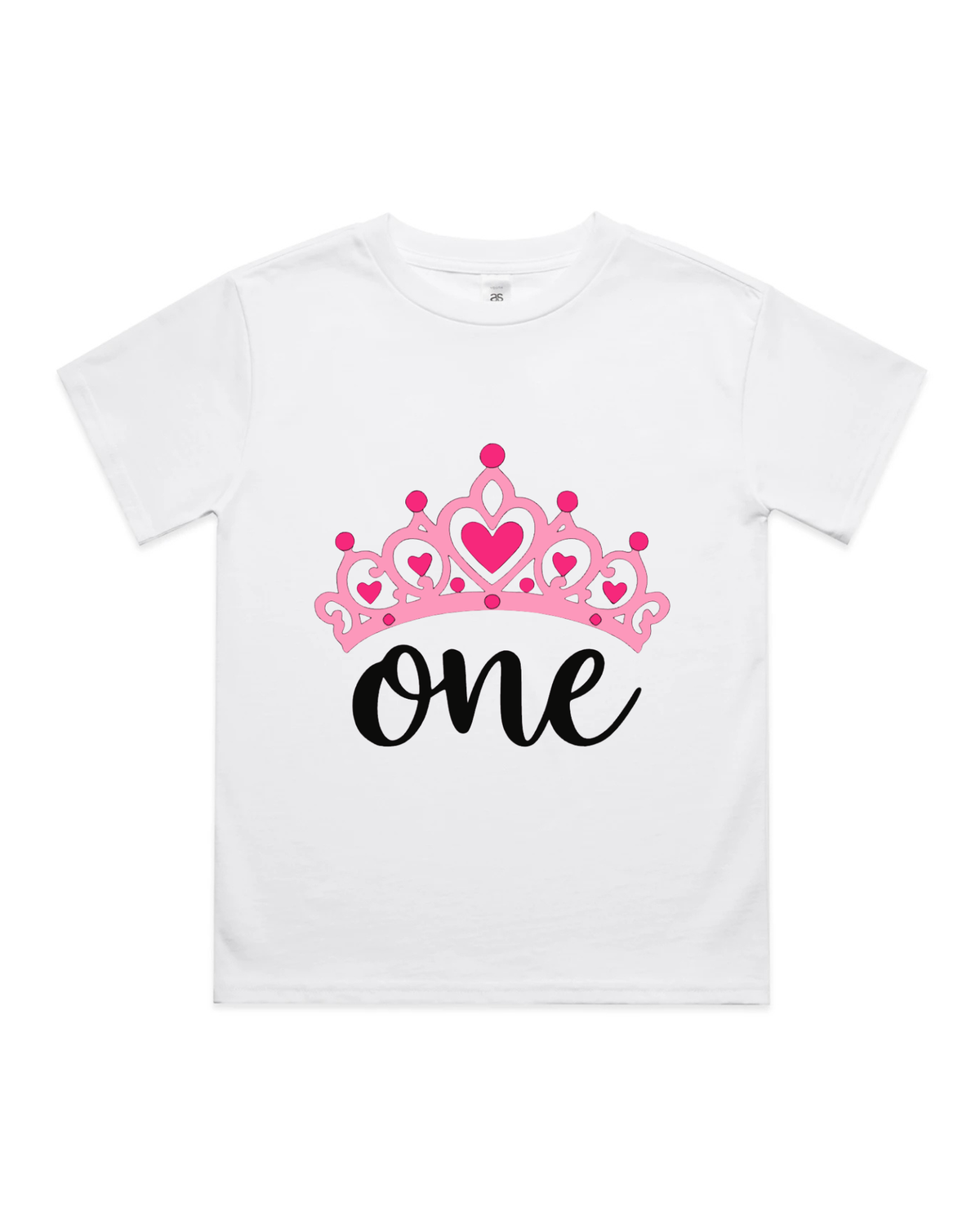 First Birthday Girl Shirt | Princess Tiara 1st Birthday Tee | One Birthday Shirt | Pink Crown Birthday Top