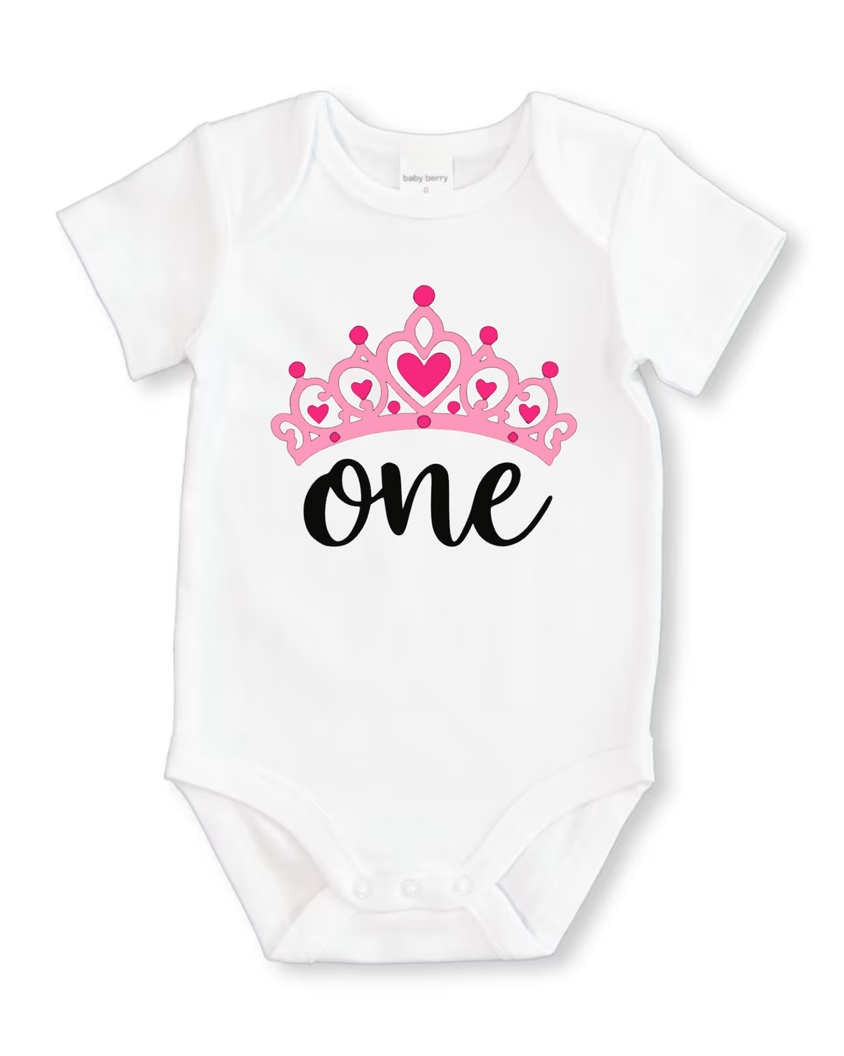 First Birthday Girl Shirt | Princess Tiara 1st Birthday Tee | One Birthday Shirt | Pink Crown Birthday Top
