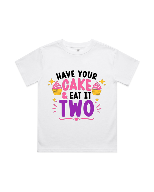 Have Your Cake & Eat It Two Birthday Shirt | 2nd Birthday Outfit Girl | Second Birthday Tee | Pink Birthday Party Shirt