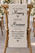 Personalised In Loving Memory Wedding Chair Sash | Memorial Reserved Seat