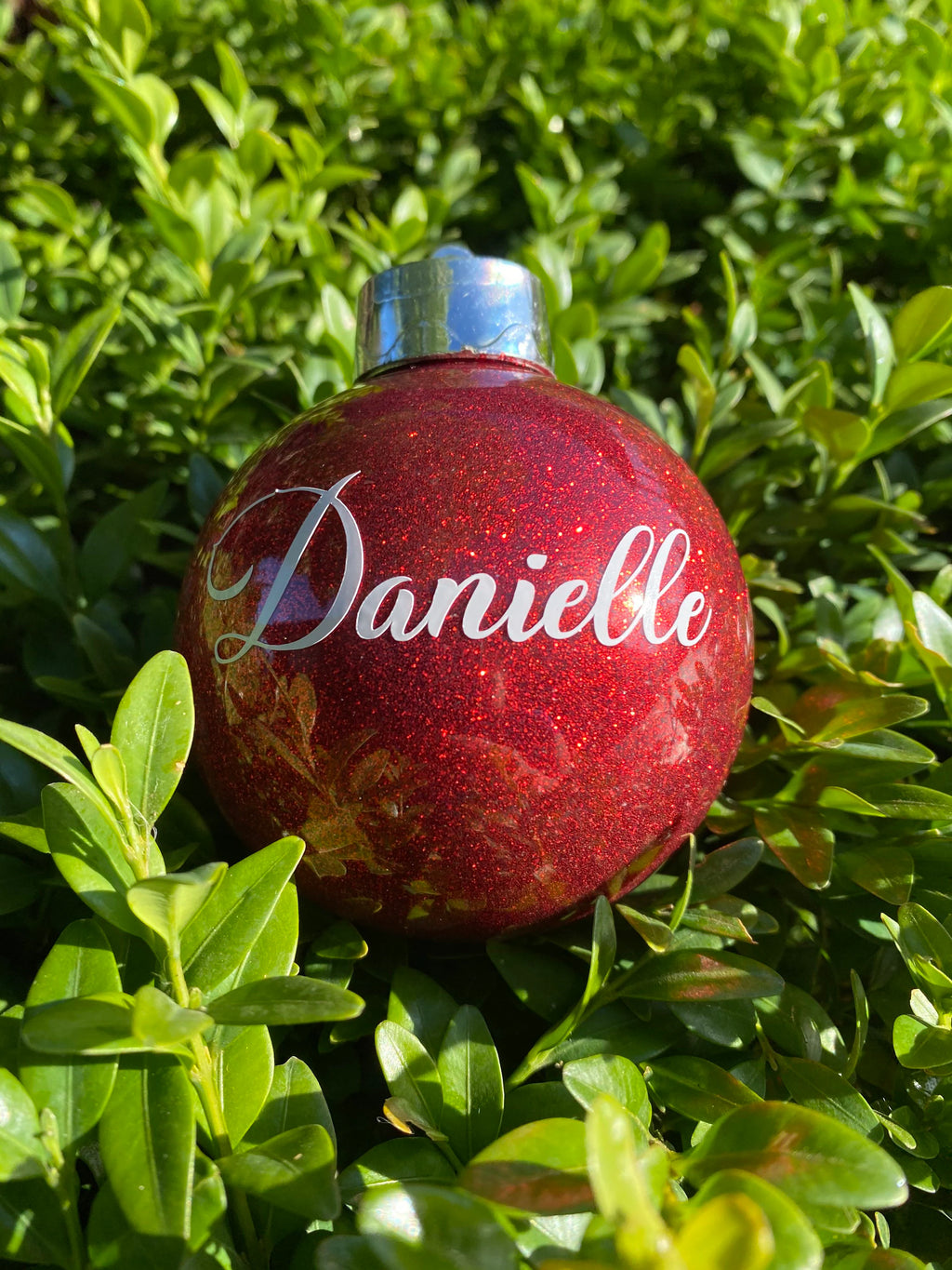 Personalised 80mm Glitter Christmas Bauble