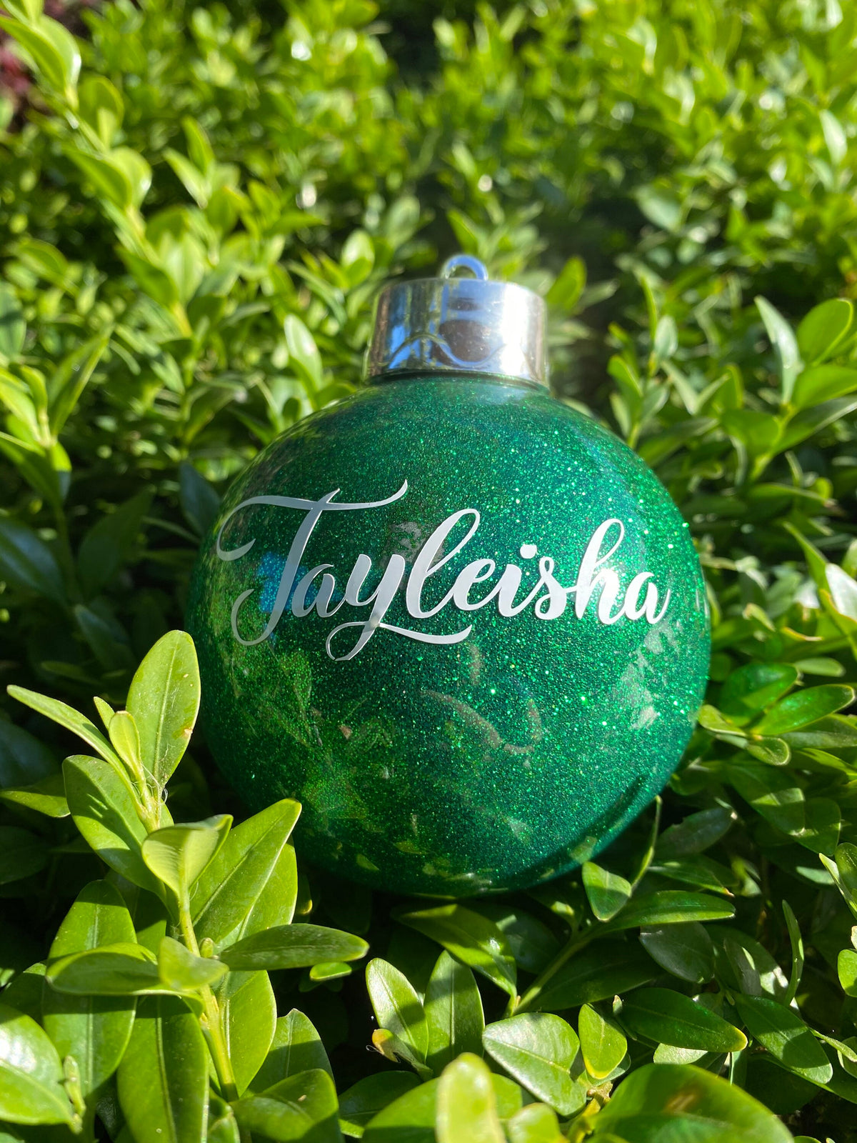 Personalised 80mm Glitter Christmas Bauble