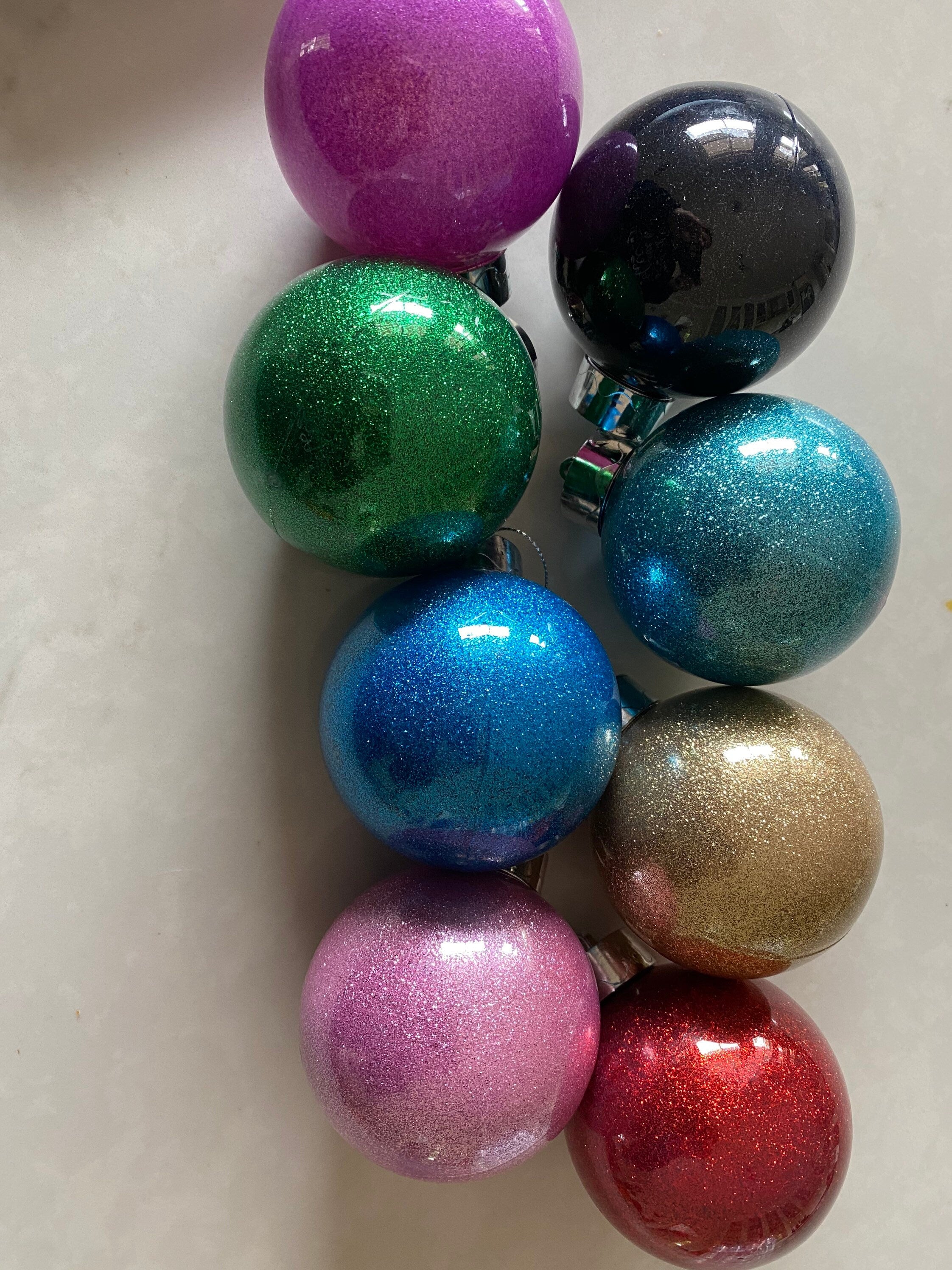 Personalised 80mm Glitter Christmas Bauble