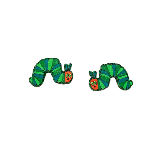 Caterpillar Acrylic Stud Earrings