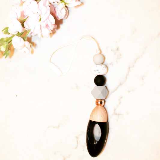 Marble Silicone Bead Glass Bullet Shape Car Diffuser