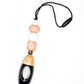 Peaches and Cream Silicone Bead Glass Bullet Shape Car Diffuser