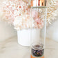 550ml Rose Gold Glass Bottle infused with Amethyst Crystals | Crystal Healing | Crystal Elixir