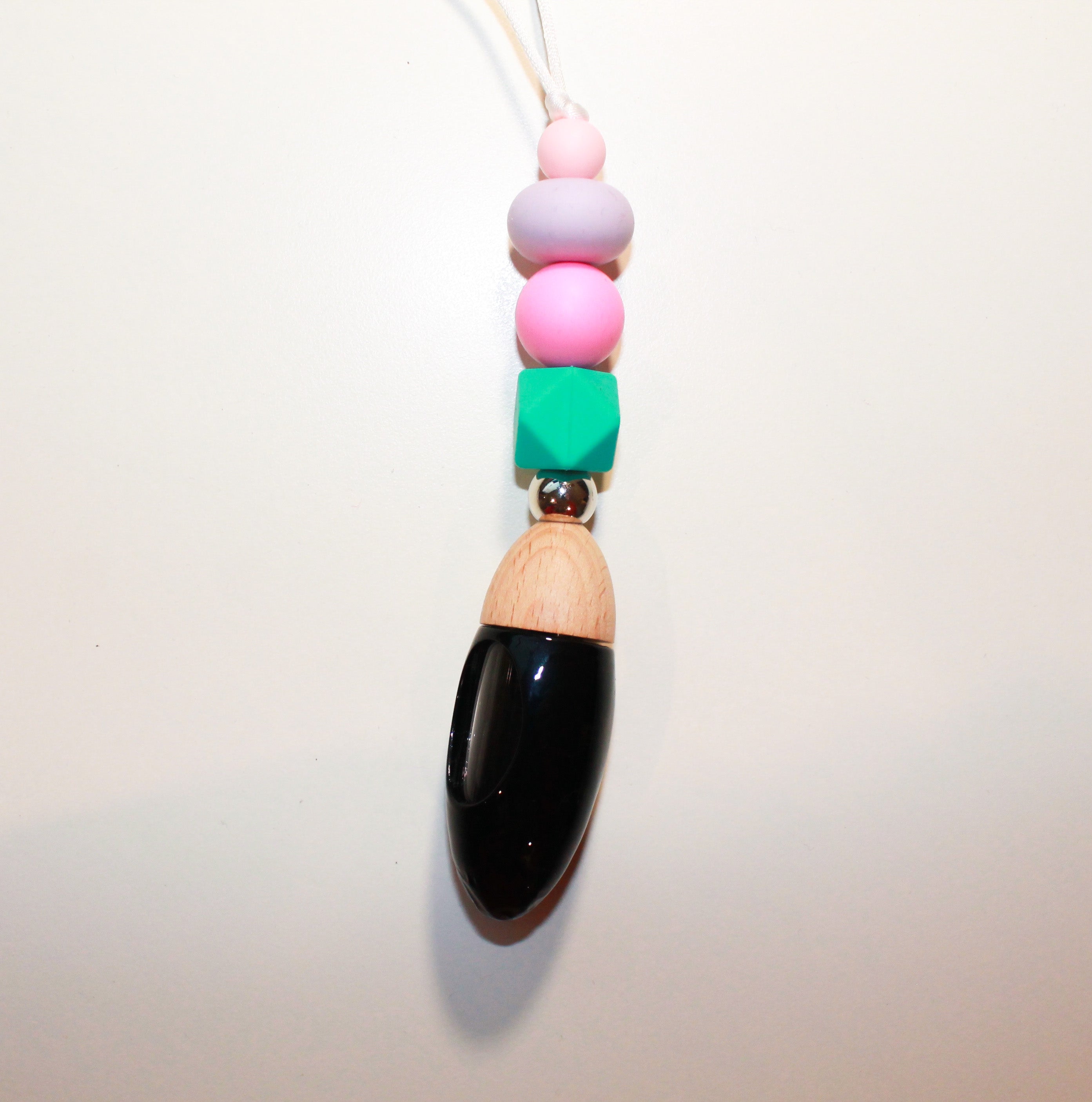Pastel Magic Silicone Bead Glass Bullet Shape Car Diffuser