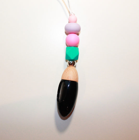 Pastel Magic Silicone Bead Glass Bullet Shape Car Diffuser