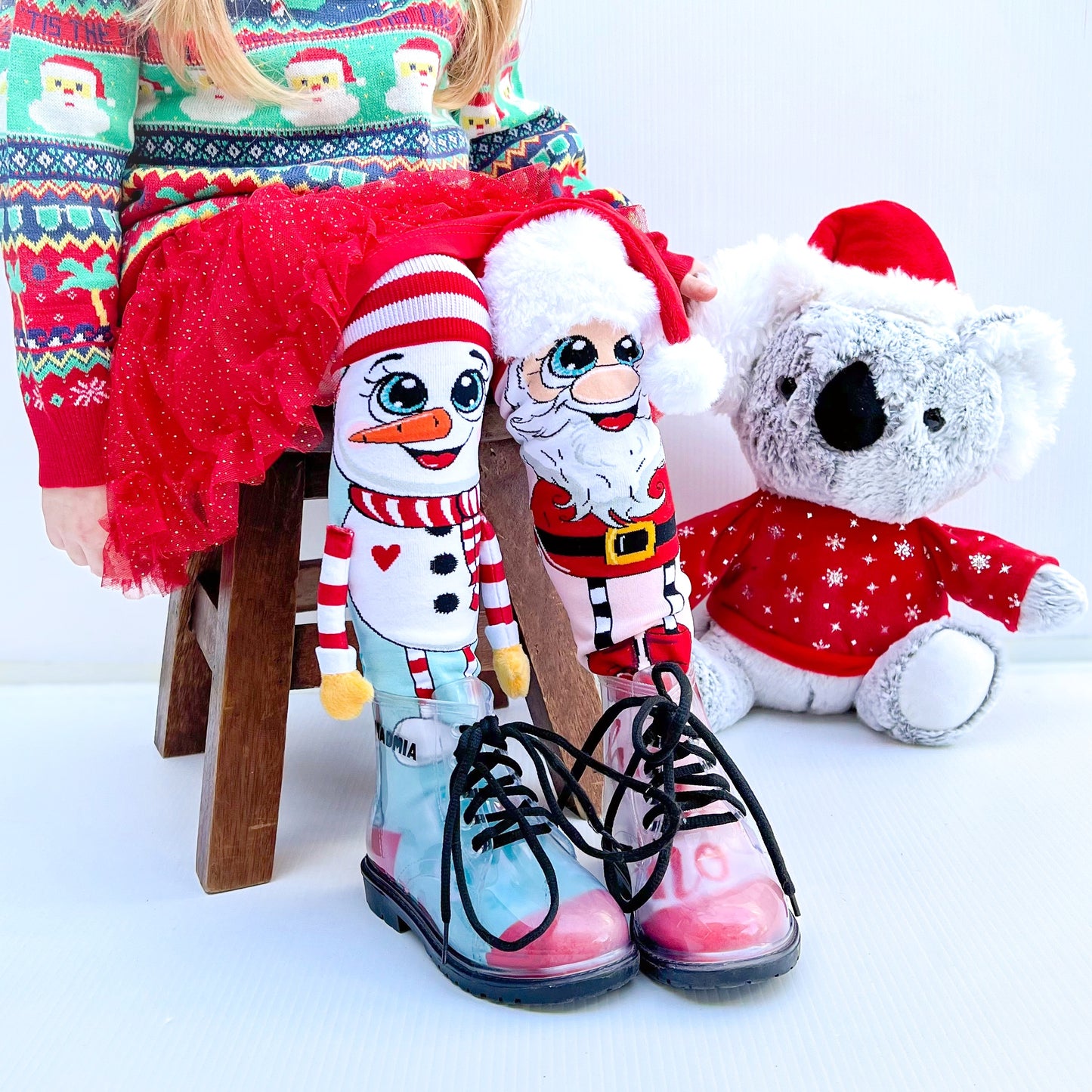 Santa and Snowman Socks
