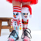 Santa and Snowman Socks