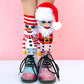 Santa and Snowman Socks