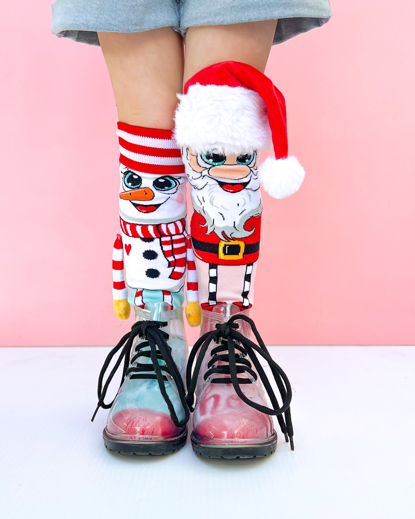 Santa and Snowman Socks