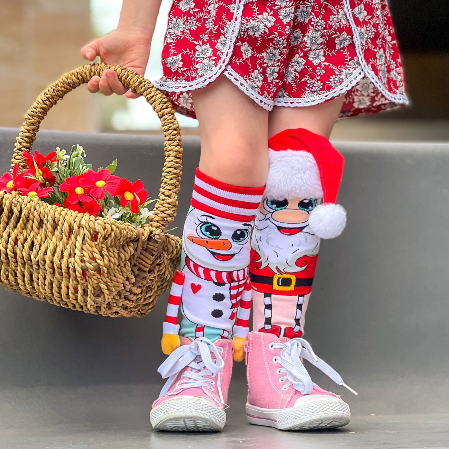 Santa and Snowman Socks