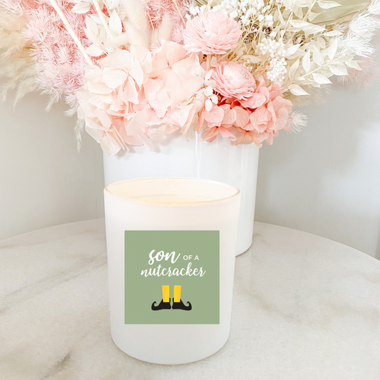 Hand poured 100% Natural Soy Christmas Candle | Elf Son of a Nutcracker | Medium Candle