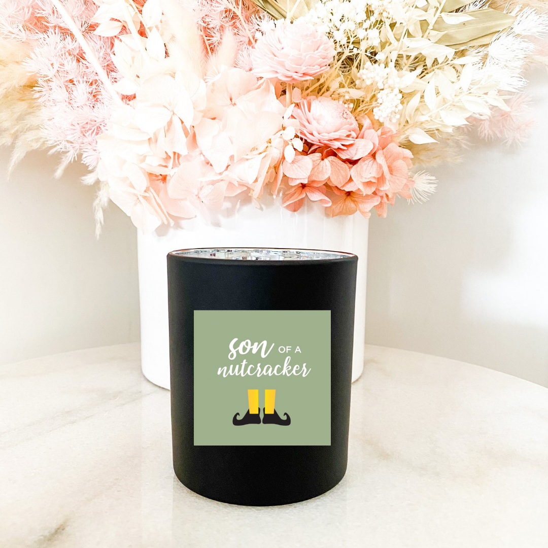 Hand poured 100% Natural Soy Christmas Candle | Elf Son of a Nutcracker | Medium Candle