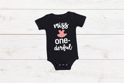 Baby First Birthday Romper "Miss One-derful"