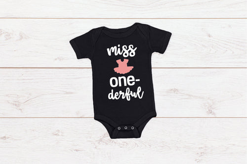 Baby First Birthday Romper "Miss One-derful"