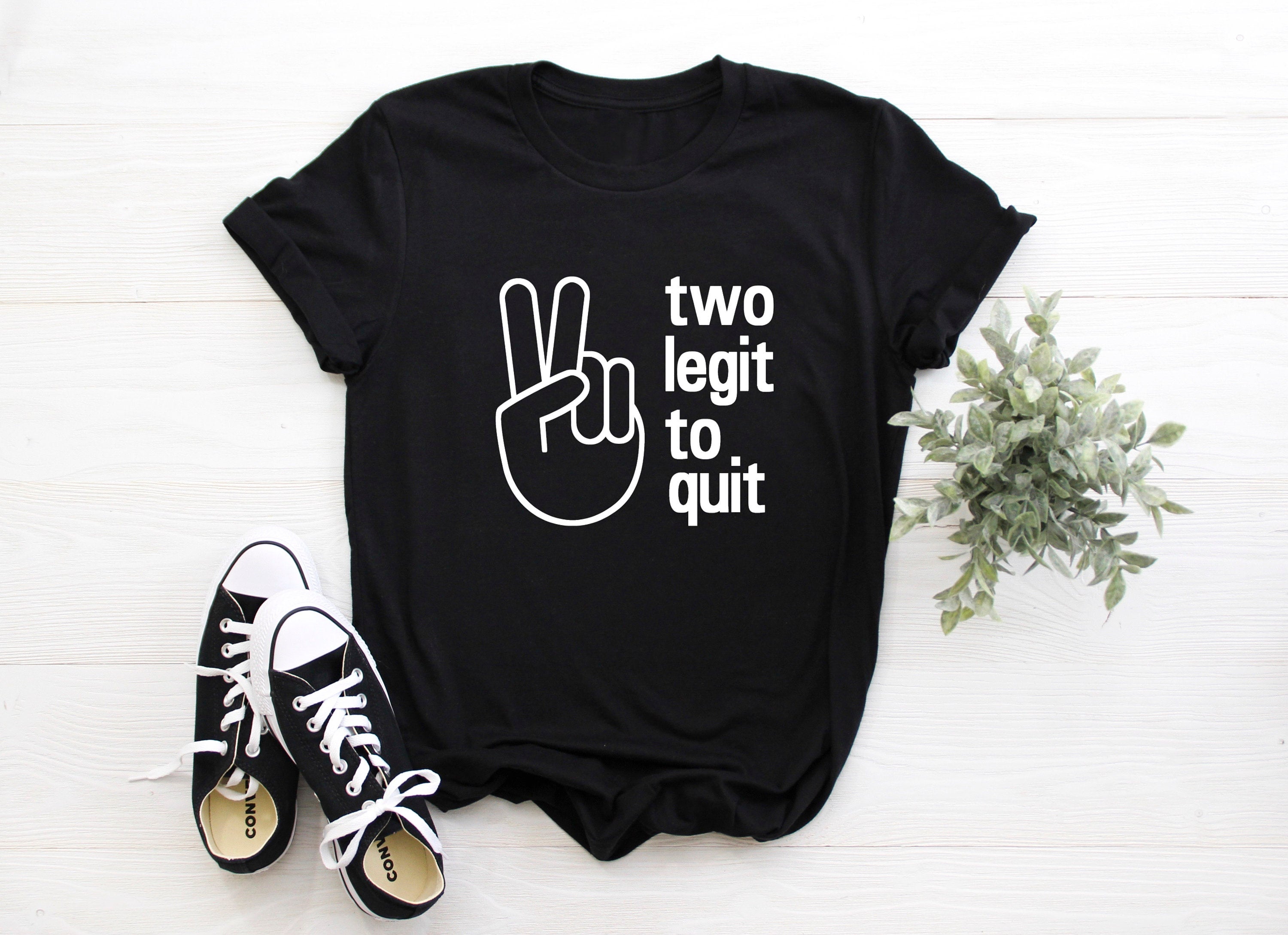 Kid's "Two Legit To Quit" 2nd Birthday T-Shirt