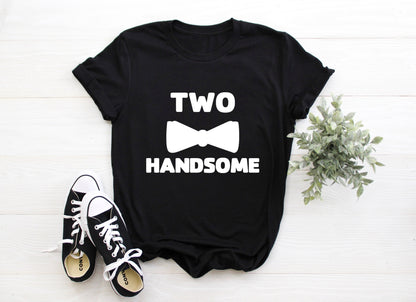 Kid's  "Two Handsome" 2nd Birthday T-Shirt