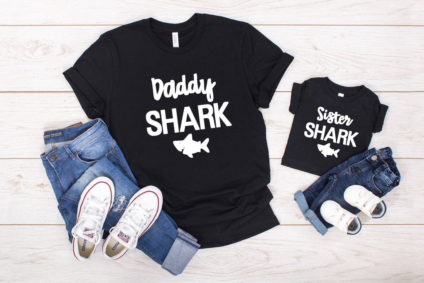 Family "Daddy Shark/ Mummy Shark/ Sister Shark/ Brother Shark/ Baby Shark" T-Shirt/ Romper