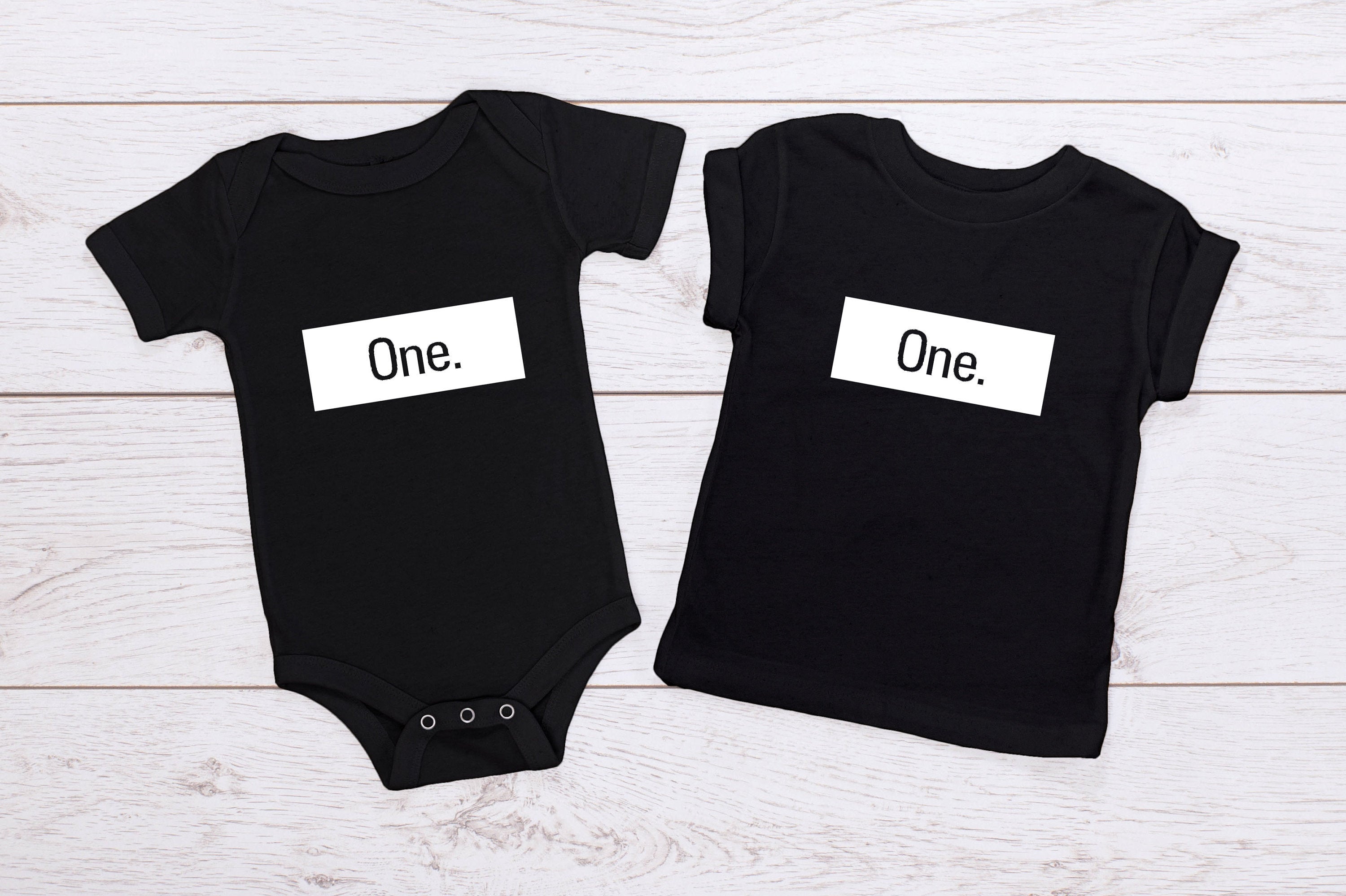 Kid's  Modern Number Birthday T-Shirt/ Romper