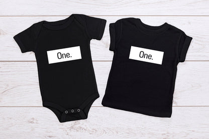 Kid's  Modern Number Birthday T-Shirt/ Romper