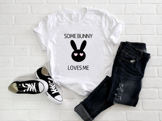 Kid's "Some Bunny Loves Me" Easter T-Shirt/ Romper