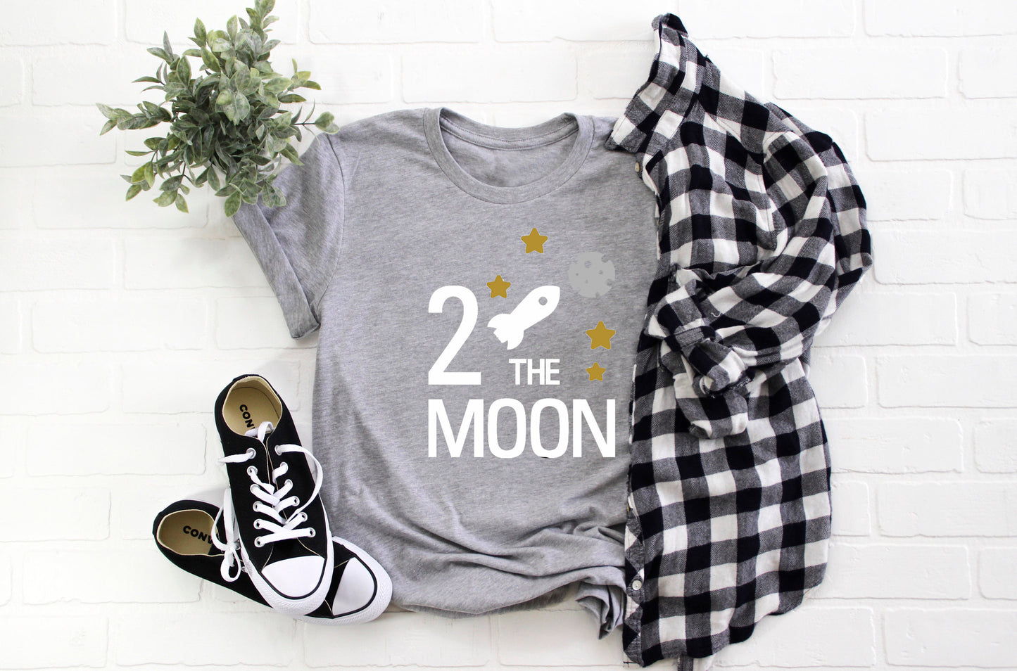 Kid's "2 The Moon" 2nd Birthday T-Shirt