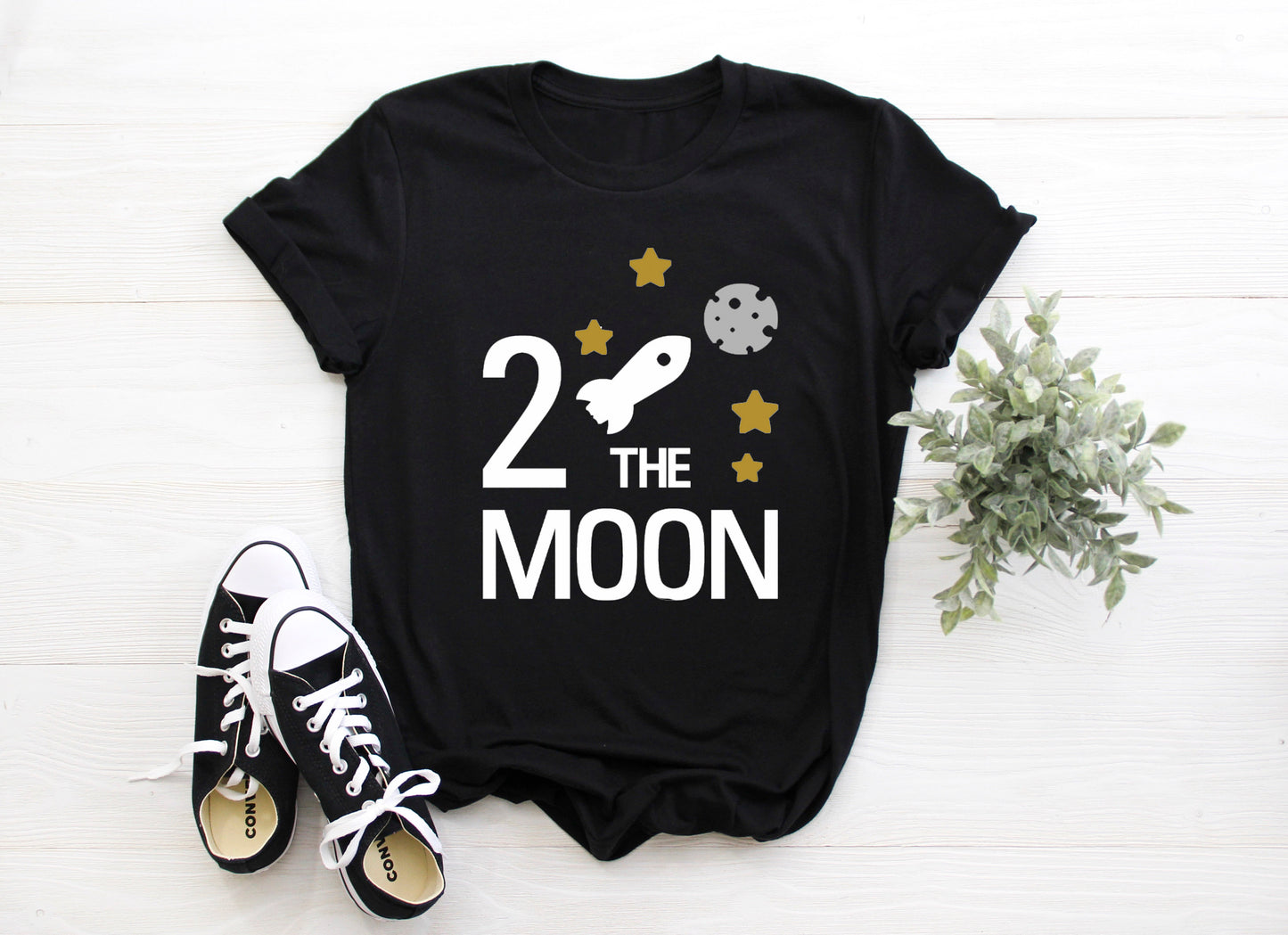 Kid's "2 The Moon" 2nd Birthday T-Shirt