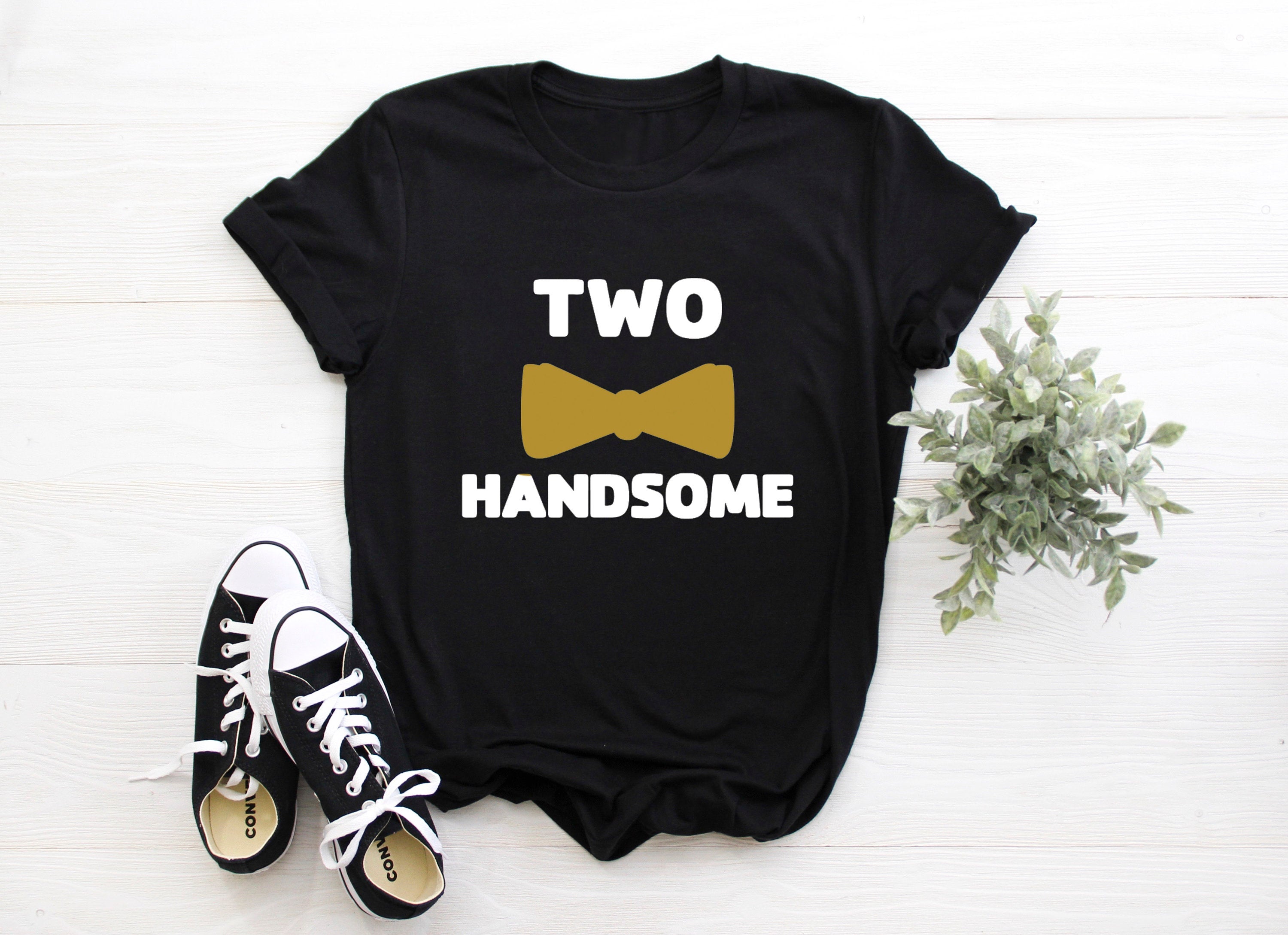 Kid's  "Two Handsome" 2nd Birthday T-Shirt