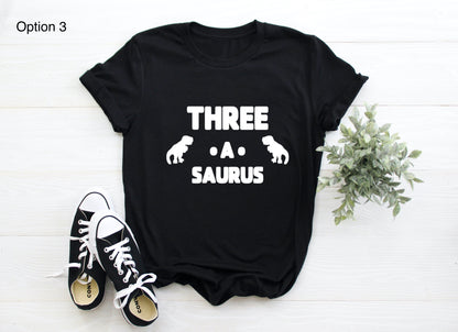Kid's  "Age-A-Saurus" Dinosaur Birthday T-Shirt
