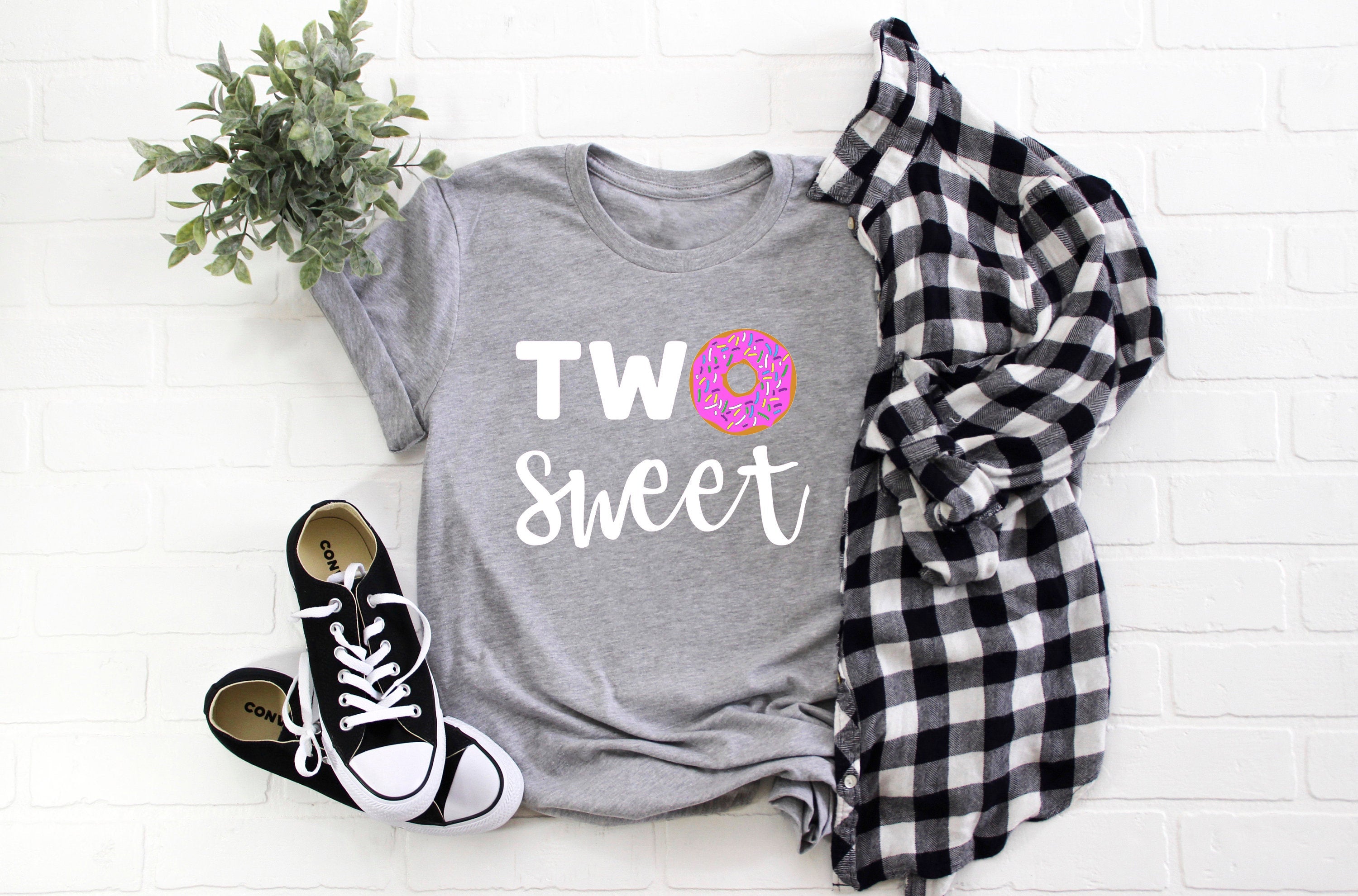 Kid's  "Two Sweet" 2nd Birthday T-Shirt Donut